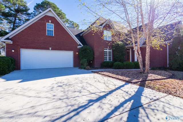 view of front property with a garage