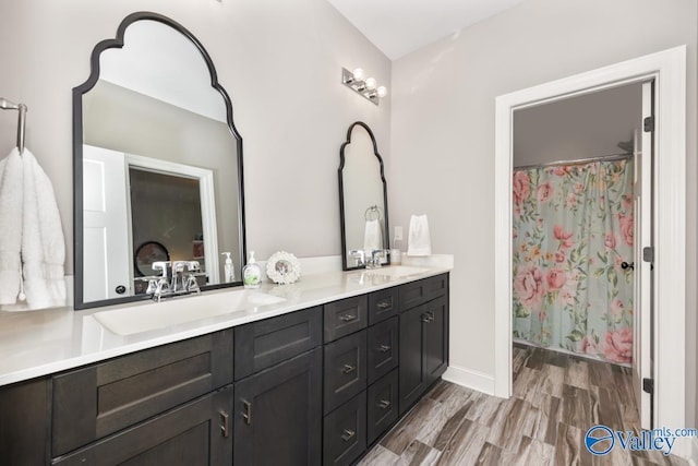 12 Cobbs Cove Way SE, Huntsville, AL 35803 - bathroom featuring double vanity and wood finished floors