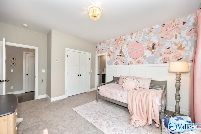 12 Cobbs Cove Way SE, Huntsville, AL 35803 - bedroom with carpet floors, a closet, and baseboards
