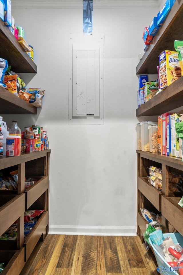 pantry with electric panel