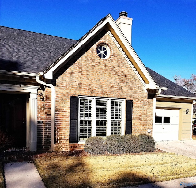 view of home's exterior featuring a garage