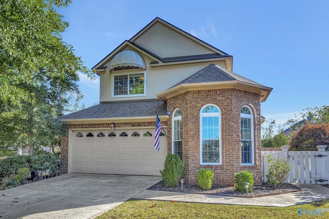 front of property featuring a garage