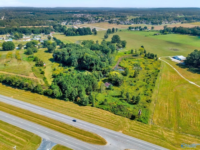 bird's eye view with a rural view