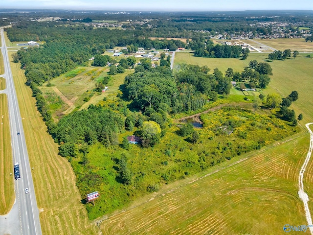 bird's eye view featuring a rural view