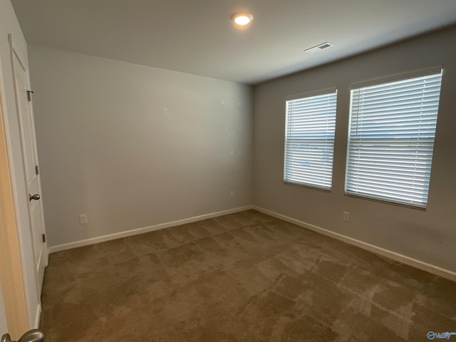 view of carpeted empty room