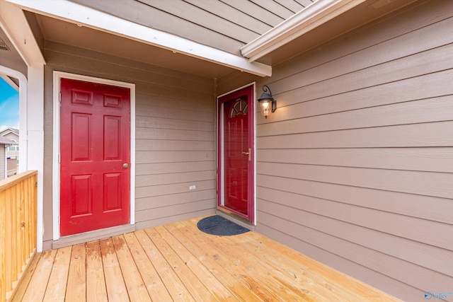 view of doorway to property