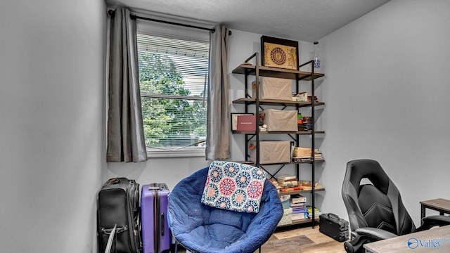 111 Althea St, Gadsden, AL 35904 - office area featuring wood finished floors and a textured ceiling