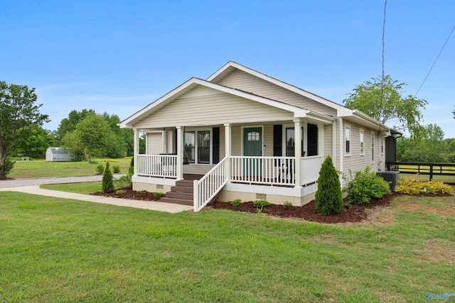 265 Dorning Rd, Harvest, AL 35749 - view of front of house featuring covered porch, central AC, and crawl space