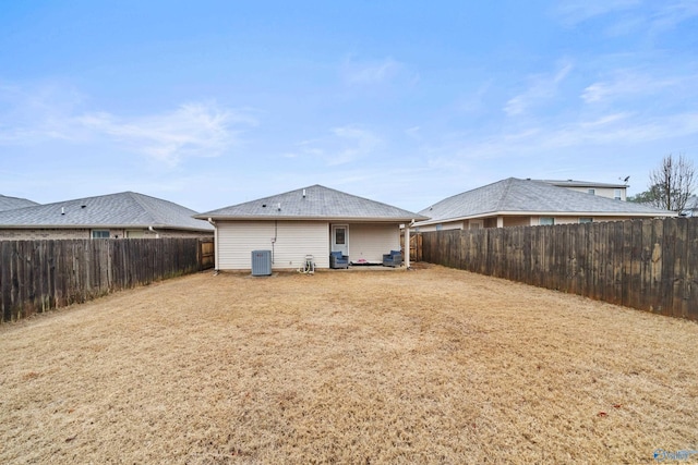 back of property with cooling unit