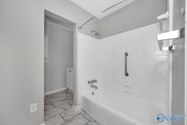 bathroom with shower / bath combination