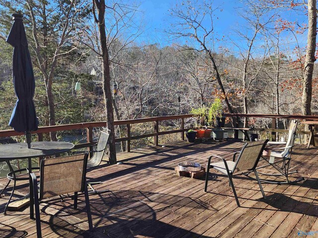 view of wooden terrace