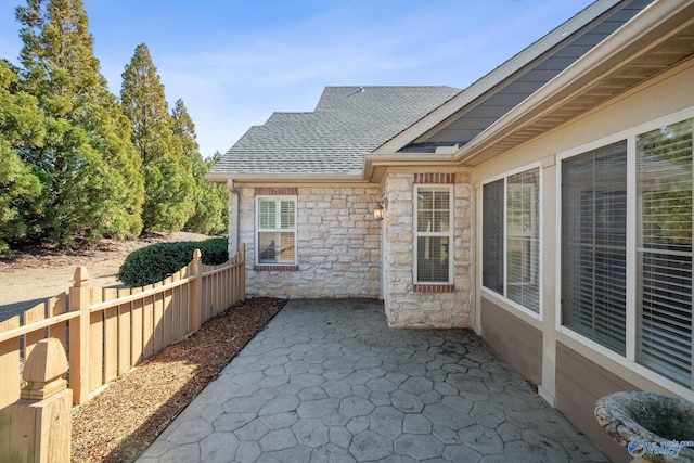 view of patio with fence