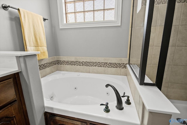 22915 Pin Oak Dr, Athens, AL 35613 - full bath with a whirlpool tub and vanity