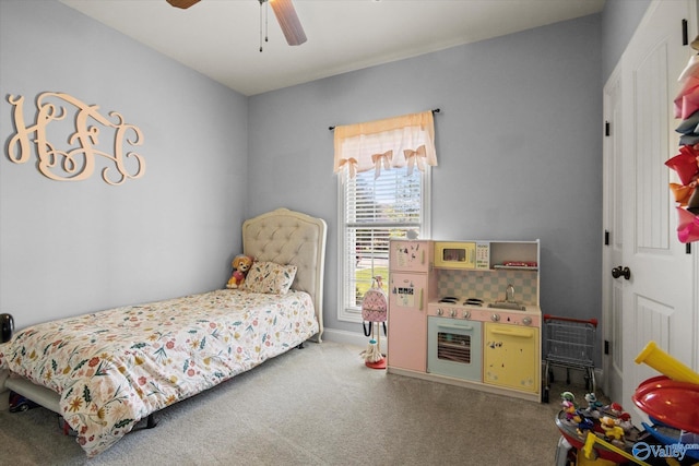 22915 Pin Oak Dr, Athens, AL 35613 - carpeted bedroom featuring ceiling fan