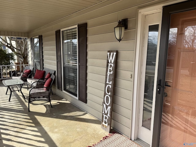 view of patio / terrace featuring a porch