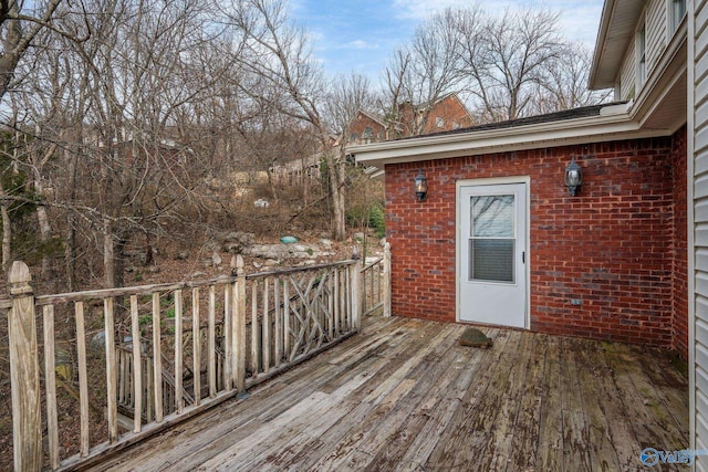 view of wooden deck