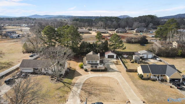 aerial view featuring a mountain view