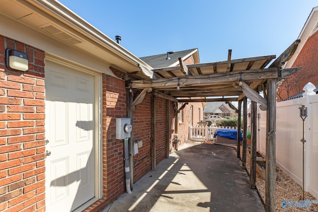 view of patio with fence