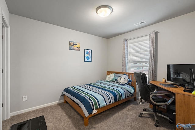 bedroom with carpet floors