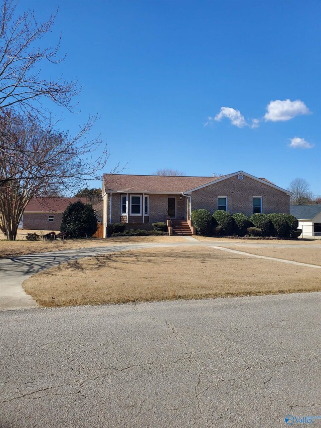 view of single story home