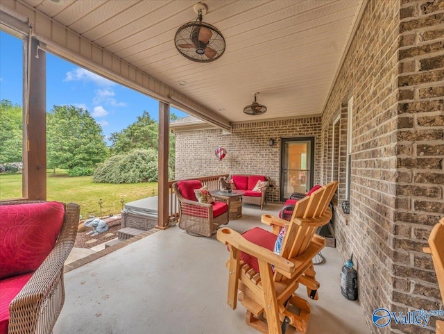 591 Nix Rd, Hazel Green, AL 35750 - view of patio featuring an outdoor hangout area