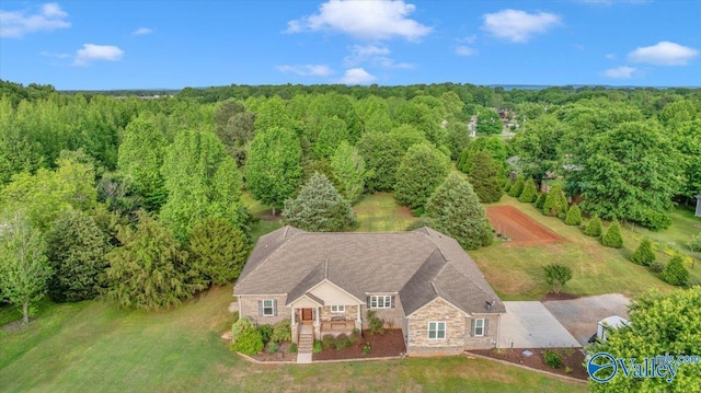 591 Nix Rd, Hazel Green, AL 35750 - aerial view of property and surrounding area with a forest