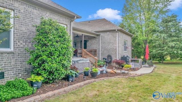 591 Nix Rd, Hazel Green, AL 35750 - view of home's exterior with a yard and brick siding