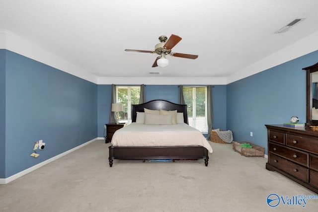 9046 Sugar Tree Trl, Huntsville, AL 35802 - carpeted bedroom featuring a ceiling fan and baseboards