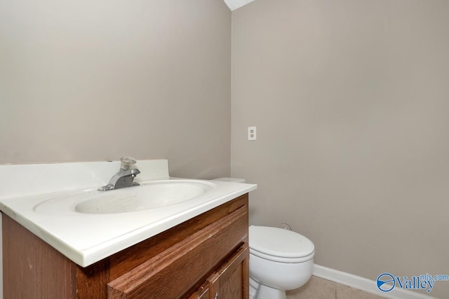 9046 Sugar Tree Trl, Huntsville, AL 35802 - half bath with vanity and tile patterned flooring