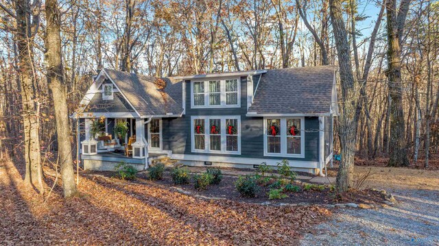 view of front of home with covered porch