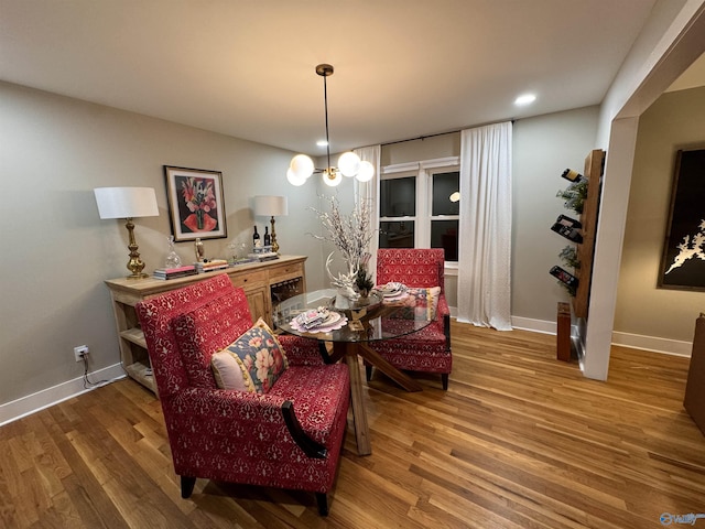 sitting room featuring hardwood / wood-style flooring