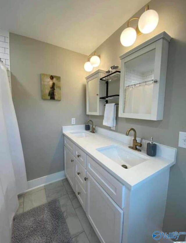 bathroom with vanity