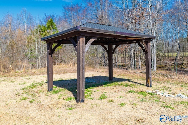 view of property's community with a gazebo