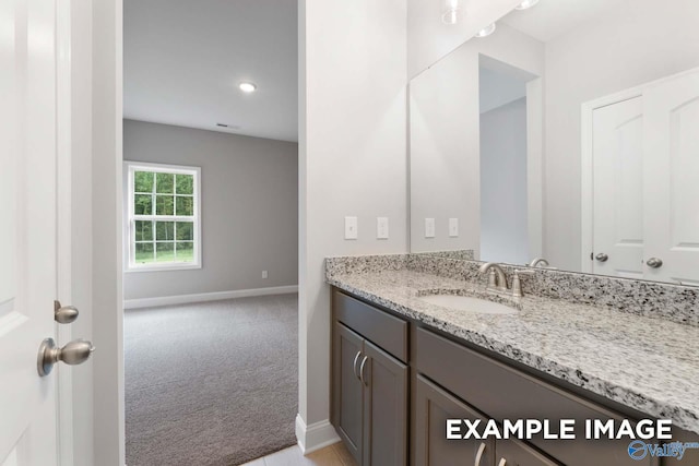 bathroom with vanity