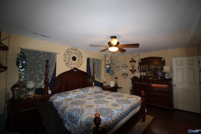 207 Brook Wind Dr, Hazel Green, AL 35750 - bedroom with ceiling fan and wood finished floors