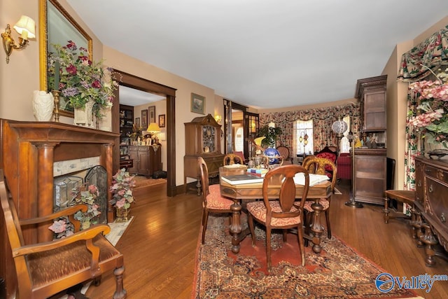 dining room featuring dark hardwood / wood-style floors