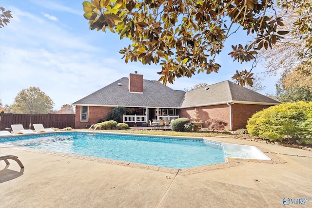 view of pool with a patio