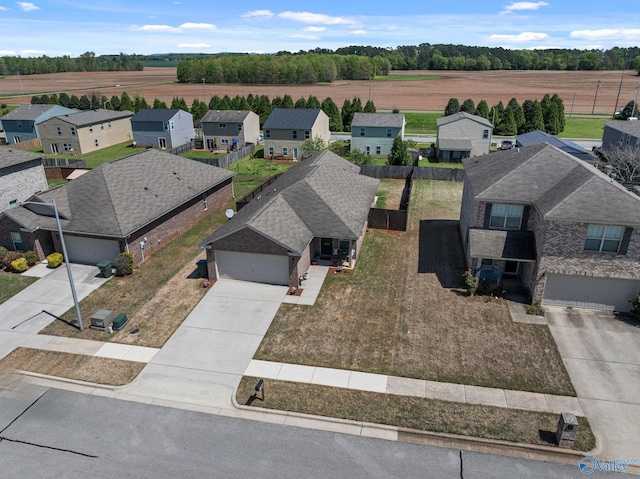 drone / aerial view with a residential view