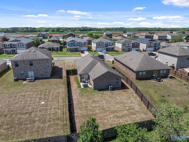 bird's eye view with a residential view