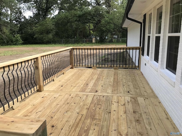 716 Ruby St, Gadsden, AL 35901 - wooden deck with a fenced backyard