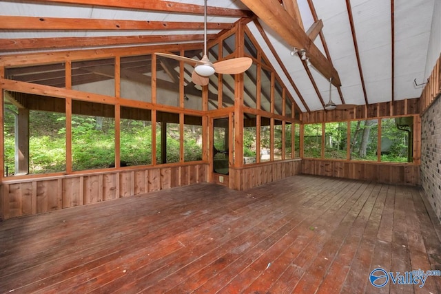 unfurnished sunroom featuring plenty of natural light