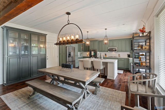 511 Pine Island Cir, Scottsboro, AL 35769 - dining area with dark wood finished floors