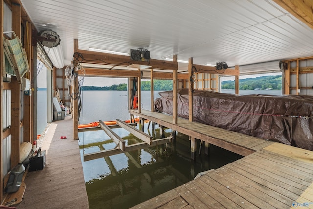 511 Pine Island Cir, Scottsboro, AL 35769 - dock area featuring boat lift and a water view