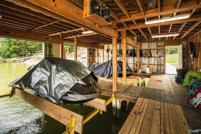 511 Pine Island Cir, Scottsboro, AL 35769 - dock area with boat lift