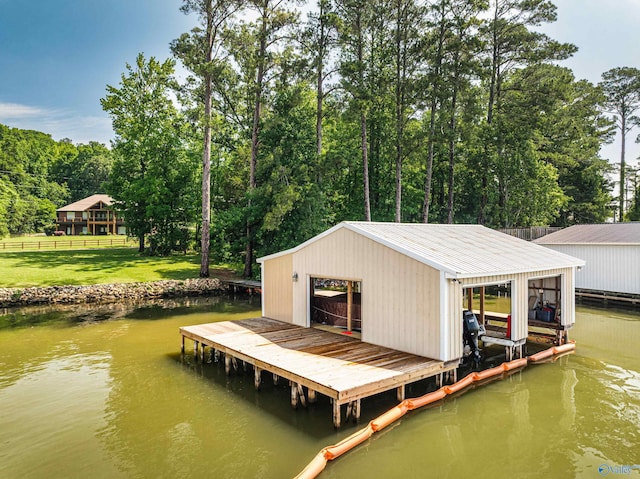 511 Pine Island Cir, Scottsboro, AL 35769 - dock with a water view and boat lift
