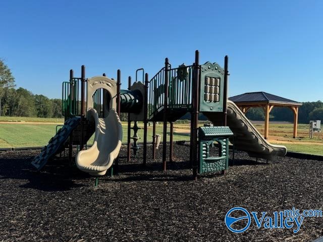 view of playground with a gazebo