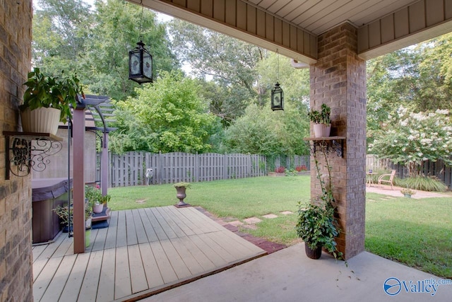 view of patio / terrace featuring a wooden deck