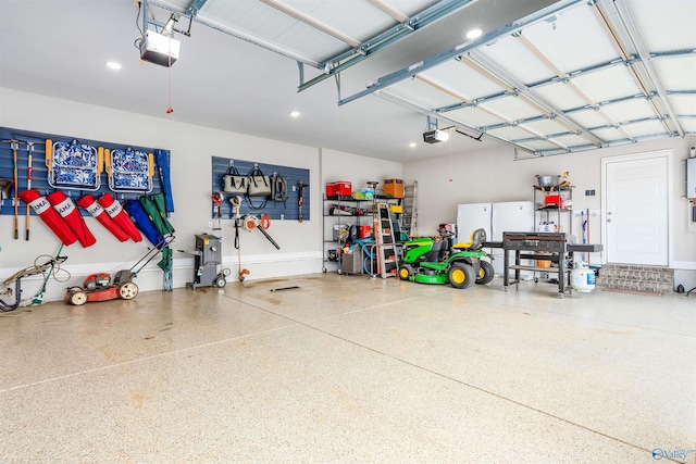 20009 Capitol Hill Dr, Tanner, AL 35671 - garage with a garage door opener and recessed lighting