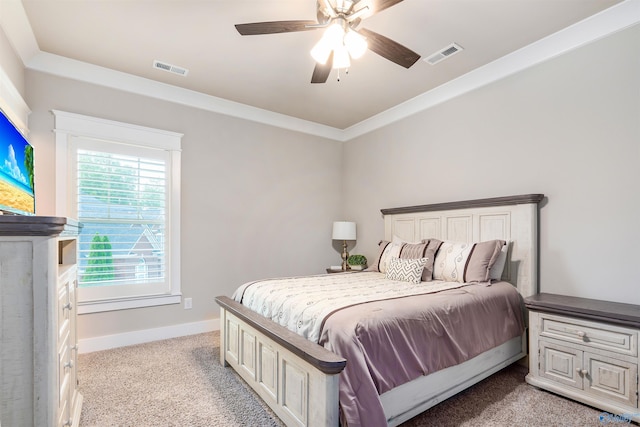 20009 Capitol Hill Dr, Tanner, AL 35671 - bedroom featuring light carpet, baseboards, and a ceiling fan