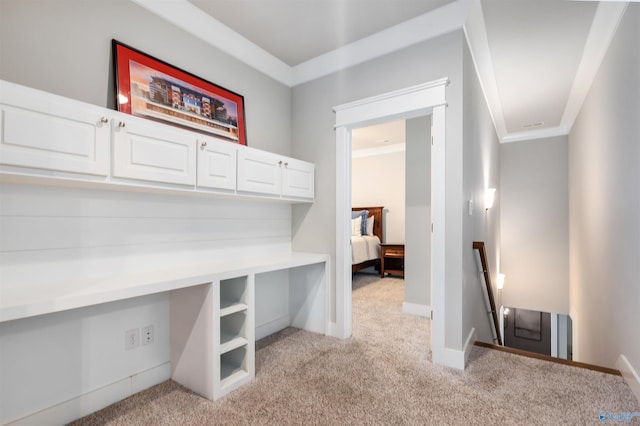 20009 Capitol Hill Dr, Tanner, AL 35671 - unfurnished office featuring light colored carpet, baseboards, and crown molding